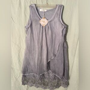 Gorgeous gray Simply couture tunic M